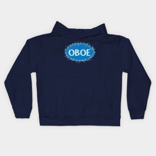 Winter Snowflake Oboe Kids Hoodie